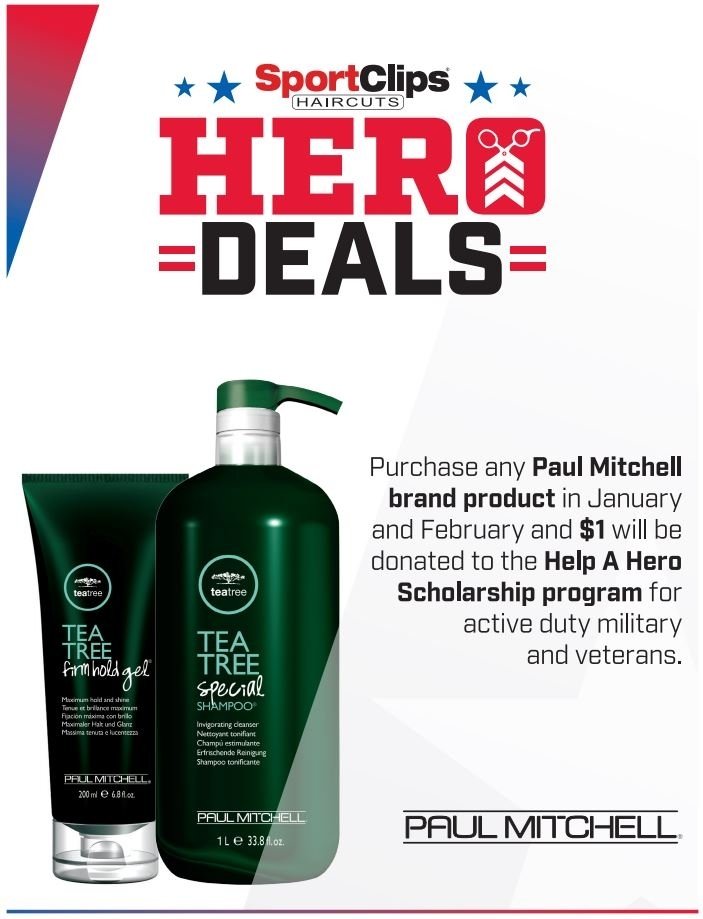 SportClipsTX411's tweet photo. During January and February, restock your favorite Paul Mitchell products and #HelpAHero https://t.co/sSnIa6RNaA https://t.co/7XM7sg9aEJ