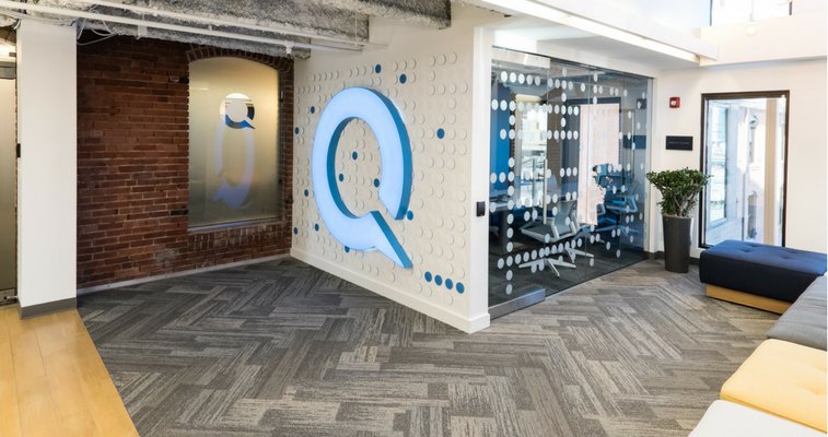VentureFizz's tweet photo. .@ownerIQ is a brightly colored office where you may see their office dog/mascot, Poppy. You will also see employees working in one of the colorful booths or huddle spaces (which are all named after local breweries!) #OfficeTour https://t.co/4IAud2YF5F https://t.co/edMCHVJKzG