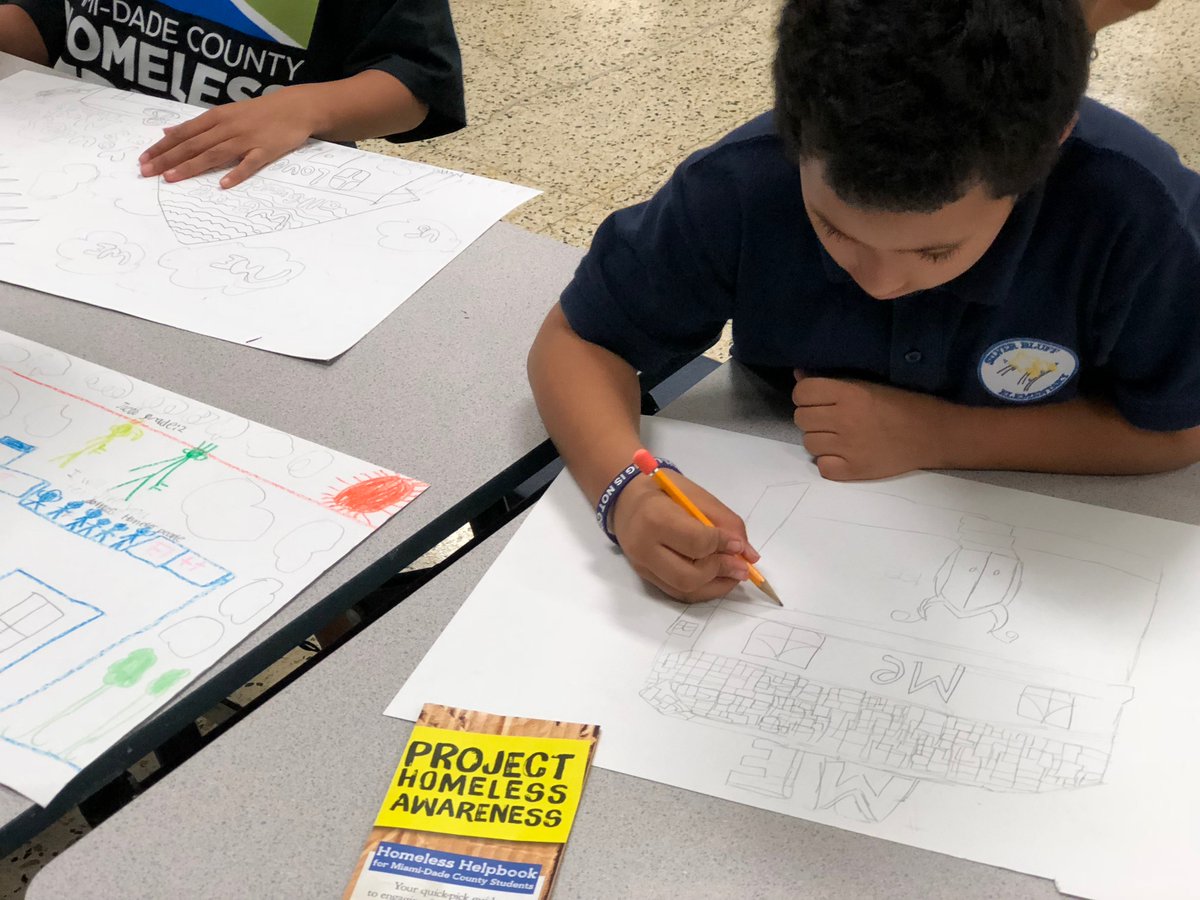 motivedge's tweet photo. #TBT to #HomelessAwarenessDay, when our @SbeStars #students learned about ending #homelessness in our #community, and created special #art projects to share what they learned! #HAD2017 #ExperienceTheEdge @HomelessMiami https://t.co/1eGJU1G9PI
