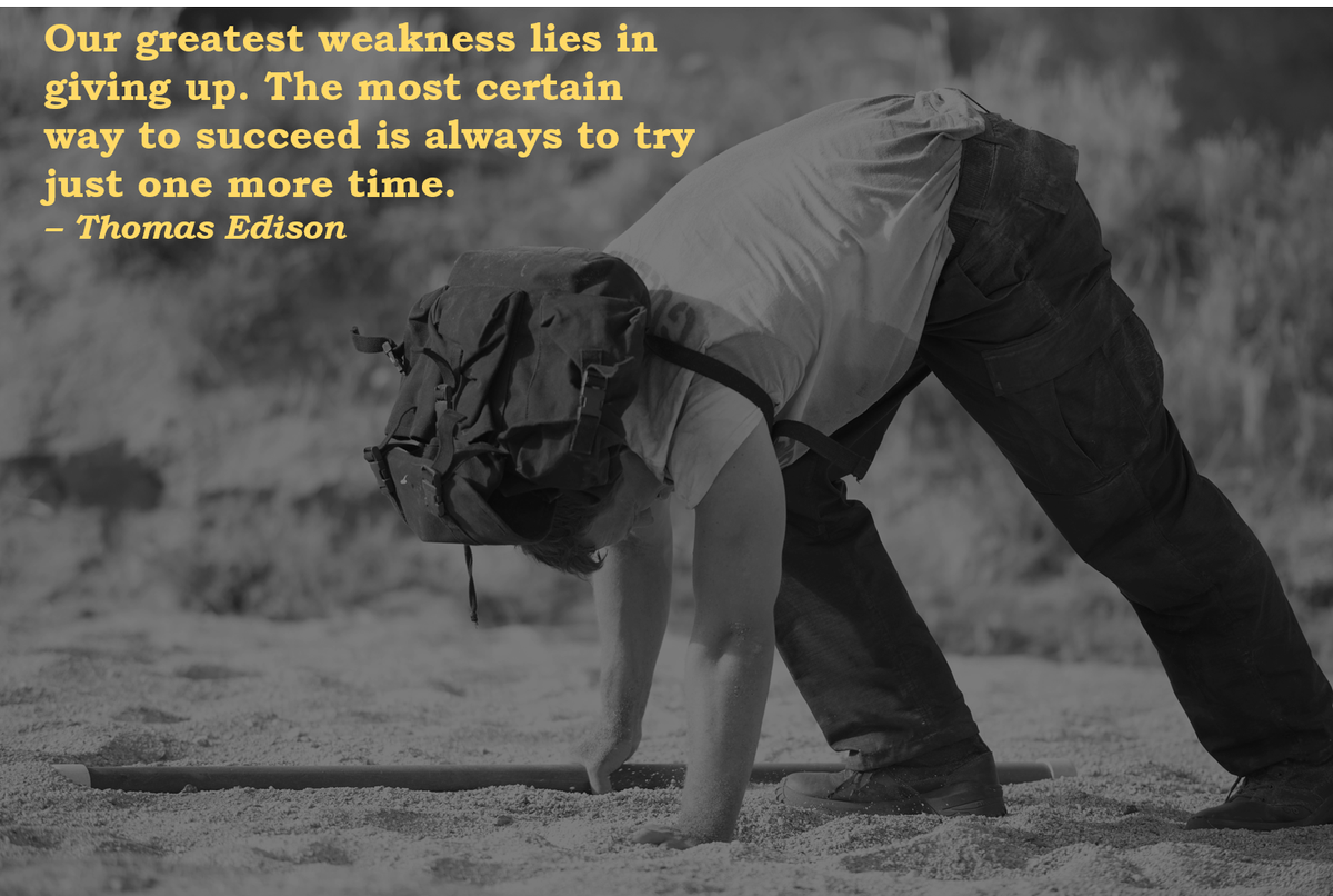 MarkDivine's tweet photo. Trying just one more time can make all the difference in the world. . . @unbeatablelife https://t.co/UfeI7hk8NP
