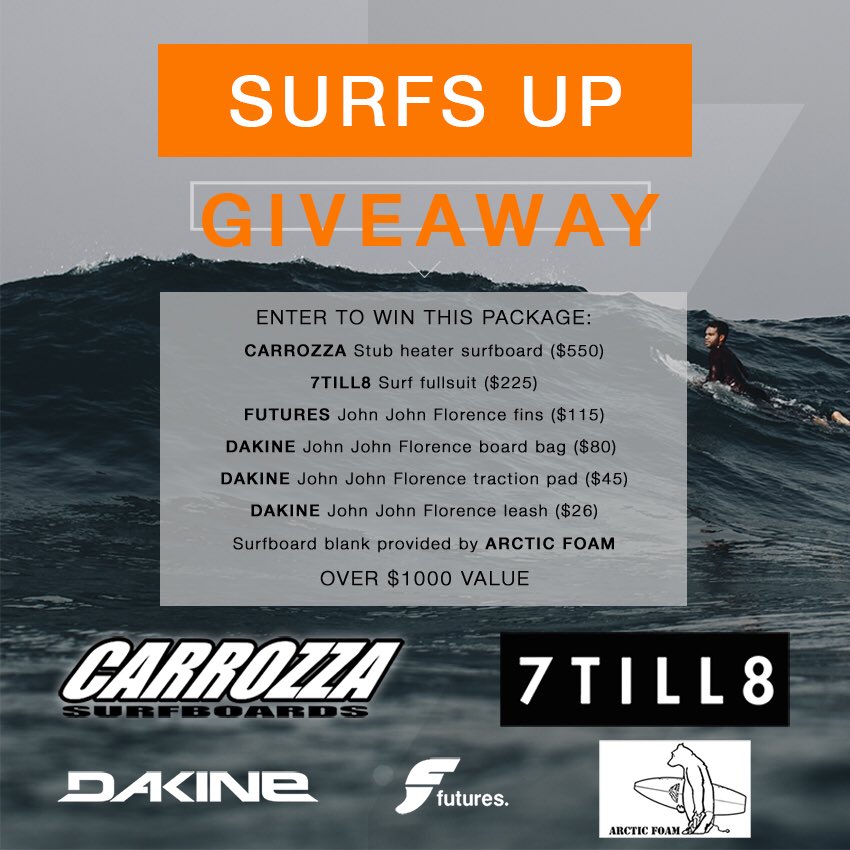 Enter for a chance to win this SURFS UP package here: bit.ly/7till8giveaway