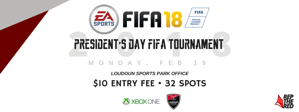loudounsc's tweet photo. 🎮 2nd Annual President's Day FIFA Tournament
Feb 19, 2018 • LSP Office

Registration is now open! 32 spots available, 3 prizes up for grabs.
Ages 12-18
You do not have to be a club player to participate.
» https://t.co/LtItAXj6gX
#repthered https://t.co/80EAx2U3fE