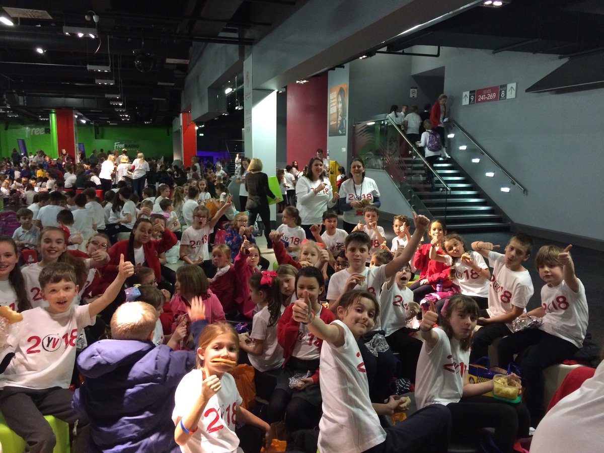 SwindonVillage's tweet photo. Having fun.  Tea time! #YoungVoices2018 https://t.co/b6nm8yBMeX