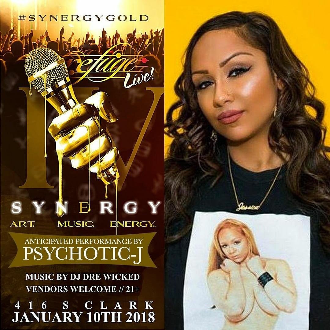 JessicaDulce2's tweet photo. Yours truly will be in the building this Wednesday!!😁
And I'm takin my girl #PsyChoticJ 😬 along with me!!❤❤❤
(She's my Alter-Ego,heehee)
SEE YA THEN!!😎#SynergyGold #OpenMic #ChicagoNightlife #JessicaDulce #PsyChoticJ #PressPlayChicago https://t.co/l7UU3kfmfR