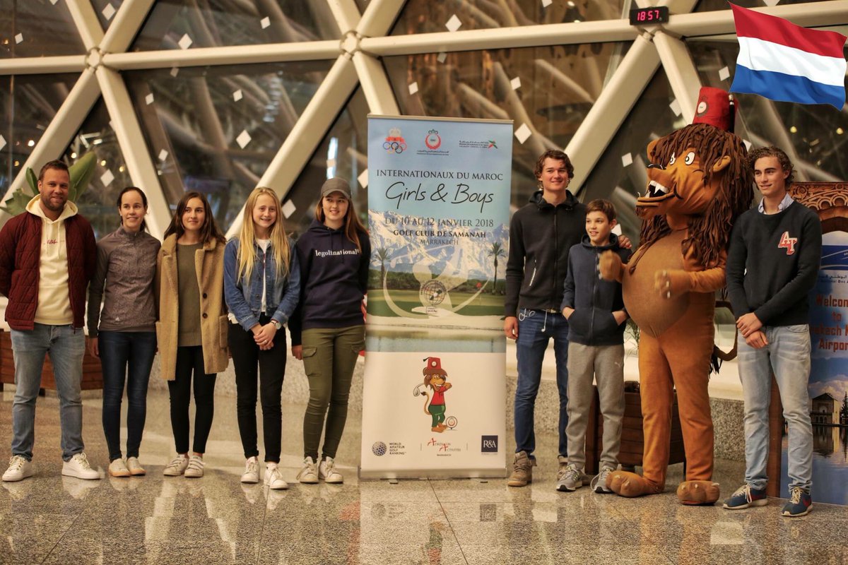 MyrtetryM's tweet photo. TeamNL 🇳🇱 klaar voor de strijd in het Moroccan Girls &amp; Boys Championship. Morgen ronde 1 Fourball-Betterball: Kai Leider &amp; Eva Nijenhuis / Benjamin Reuter &amp; Lizzy Peeters / Kiet van der Weele &amp; Lauren Holmey —> live scoring: https://t.co/u4QjuDvOKu https://t.co/kXqcyvlRXk