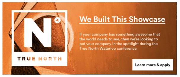 Applications for the @TrueNorthWR showcase are due by Jan 25 for Canadian startups who want to be put in the spotlight. Find application details buff.ly/2m9V0Km