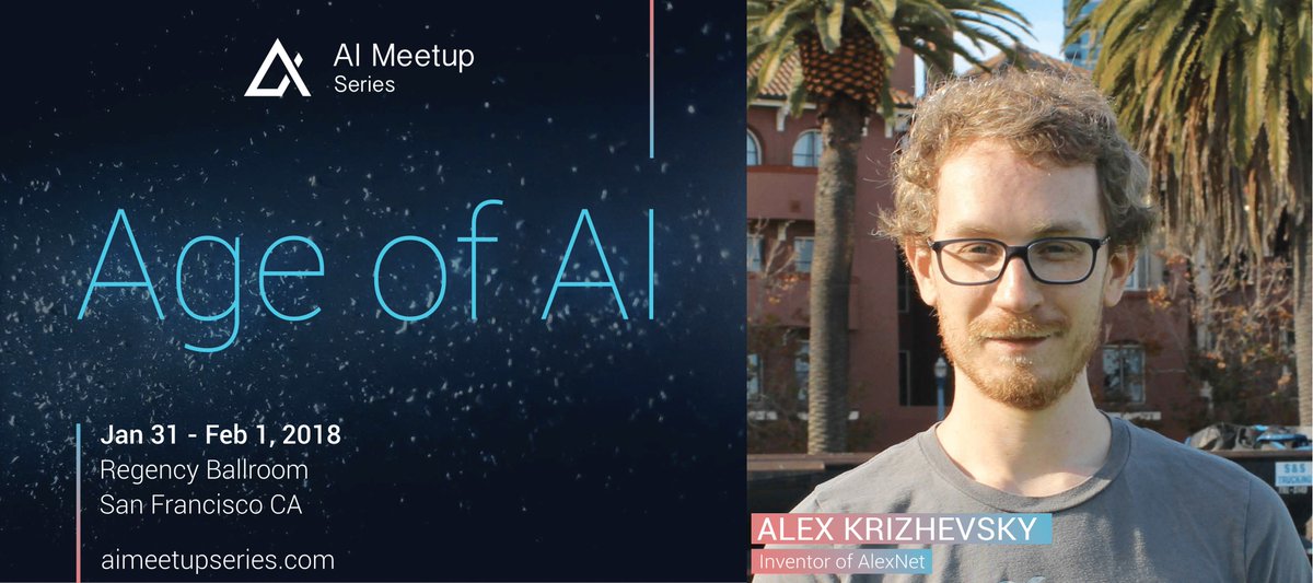 SFAImeetup's tweet photo. We are excited to host Alex Krizhevsky and have a fireside chat! https://t.co/ETU3u766fL