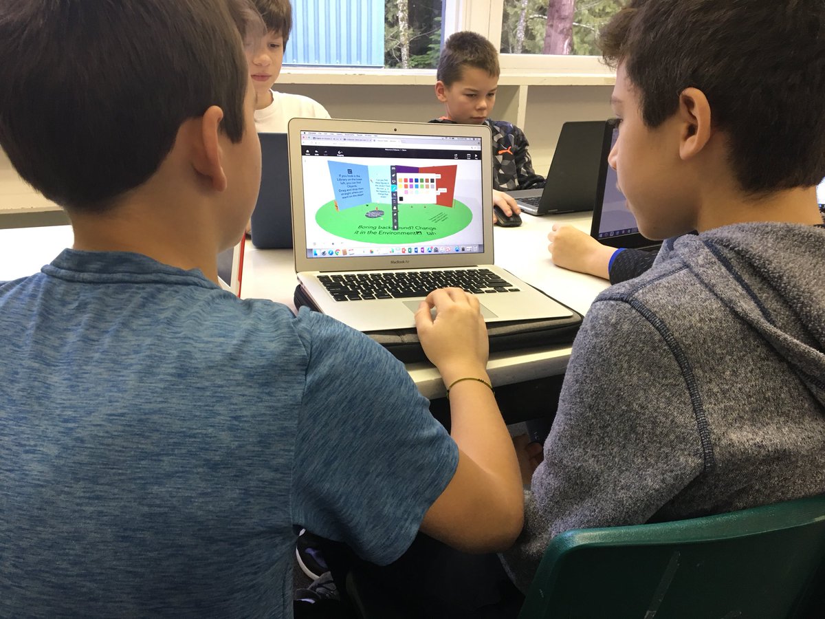 Excitement brewing in Grade 5/6 <a href="/CaulfeildSchool/">Caulfeild School</a> as we explore creating in #virtualreality using @cospaces_edu