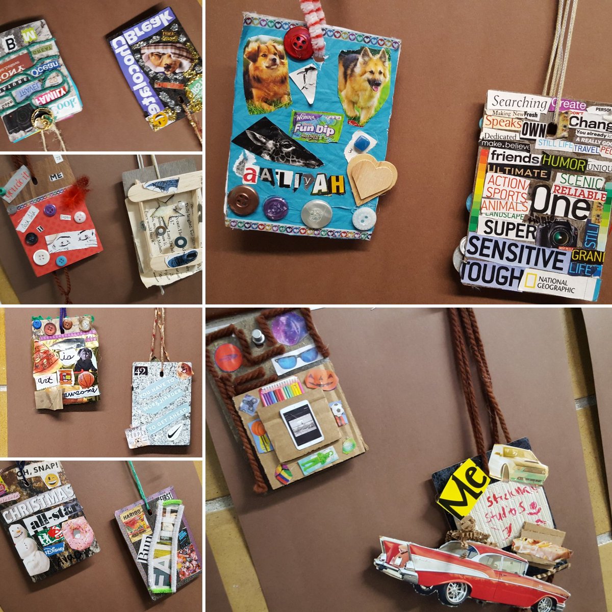 Grade 6 Narrative Necklaces!
An interesting narrative visual to
showcase who the students are!
Thank you Art of Education for the concept...it is a keeper!