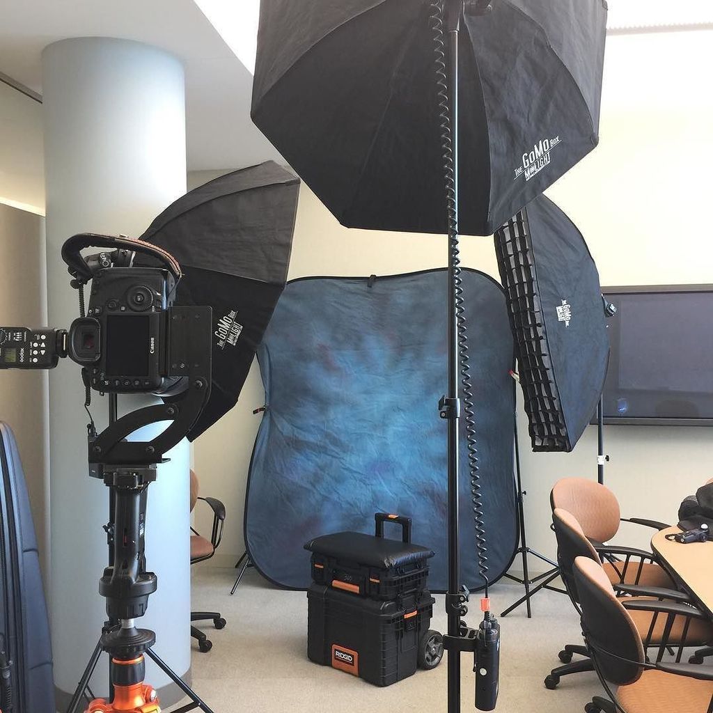 MichaelMowbray's tweet photo. It's headshot season again! On location with my trusty MoLights and GoMo softboxes. #headshots #wisconsinphotographer #MoLight #GoMoBoxes https://t.co/nyATn51EBT https://t.co/QOlLe7yuig