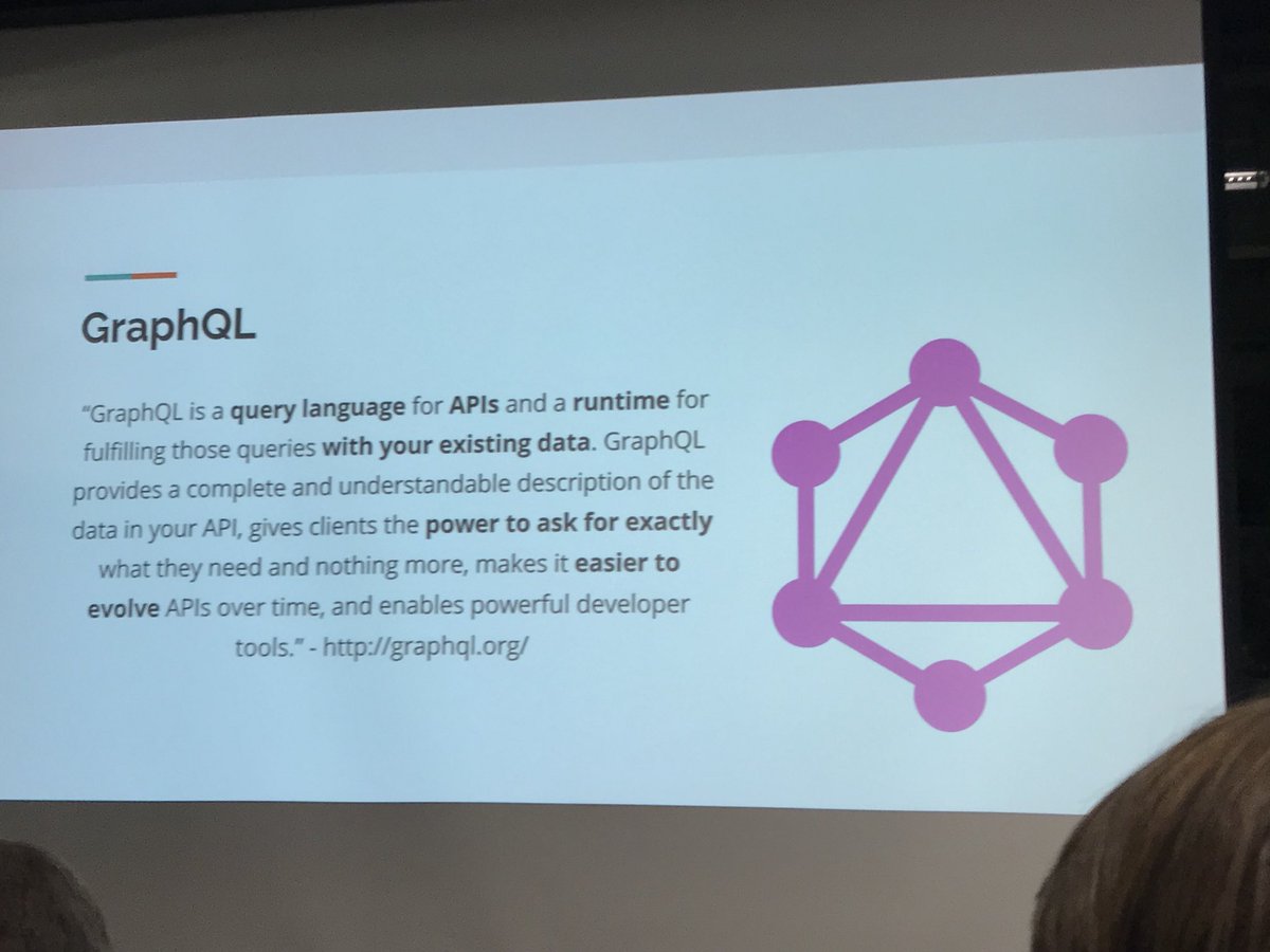Lik04ka's tweet photo. Talk about #GraphQL from @littleiffel in #DXStudio @JSLuxembourg #JS #JavaScript #frontend #jsluxembourg https://t.co/FHbsZHKYko