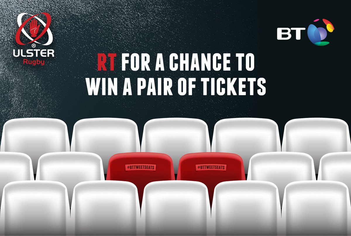 Ulster Rugby (@ulsterrugby) on Twitter photo European Rugby is back and <a href="/UlsterRugby/">Ulster Rugby</a> is ready and waiting for the visit of table toppers, La Rochelle. Simply RT and you could win yourself a pair of #BTTweetSeats for the match! ๐ European Rugby is back and <a href="/UlsterRugby/">Ulster Rugby</a> is ready and waiting for the visit of table toppers, La Rochelle. Simply RT and you could win yourself a pair of #BTTweetSeats for the match! ๐