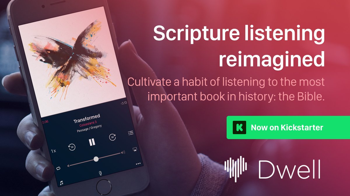 joshdavidbailey's tweet image. Ever long for new ways to engage with the Bible? If so, check out our upcoming app @DwellBible.  Now live on Kickstarter!  

kickstarter.com/projects/47059…

#ScriptureListening #Bible #ListeningLife