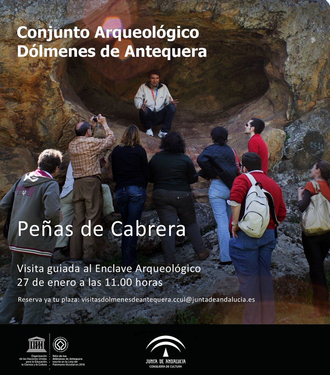 CA_DOLMENESATQ's tweet photo. Nueva visita a Peñas de Cabrera. Actividad gratuita con desplazamiento incluido.
#SitiodelosDólmenesdeAntequera #AntequeraDolmensSite #Patrimoniomundial #WorldHeritage #unesco #unescoant #40whc
#PeñasdeCabrera #pinturarupestre #neolítico #calcolítico #visitas #visitasguiadas https://t.co/CgMEOA7k4I