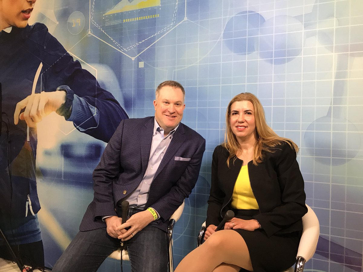 First interview of the day <a href="/LEVLnow/">LEVL</a> <a href="/Lygeia/">Lygeia Ricciardi</a>. #DigitalHealthCES #CES2018 #FitTechCES