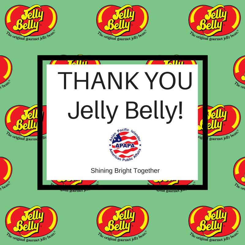 APAPANational's tweet photo. Thank you Jelly Belly for your continued support of APAPA! Your sponsorship supports our core programs and we look forward to working with you in 2018!
#APAPATeam #Partnership #ShiningBrightTogether #THANKYOU https://t.co/bbc67fYTmZ