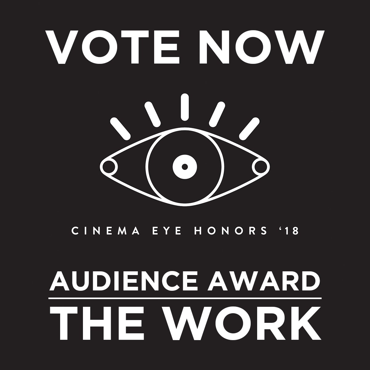 theworkmovie's tweet photo. Last chance to vote!
THE WORK is nominated for the Audience Choice Award at Cinema Eye Honors. Please vote now: https://t.co/BSb5JEj7xW https://t.co/BPHM7TKN8I
