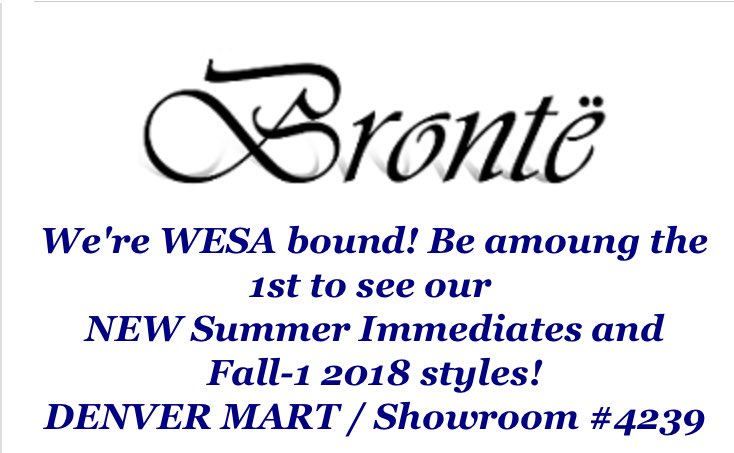 BronteClothing's tweet photo. We Are Denver Bound!!  @WESADenver this Week!  Come see us in Showroom #4239 for #Spring2018 Immediate’s and First Delivery of Fall 2018 ! #BrontëXLifestyle #BoHoChic #Spring2018Fashion #WESA https://t.co/VINoD4FLbN