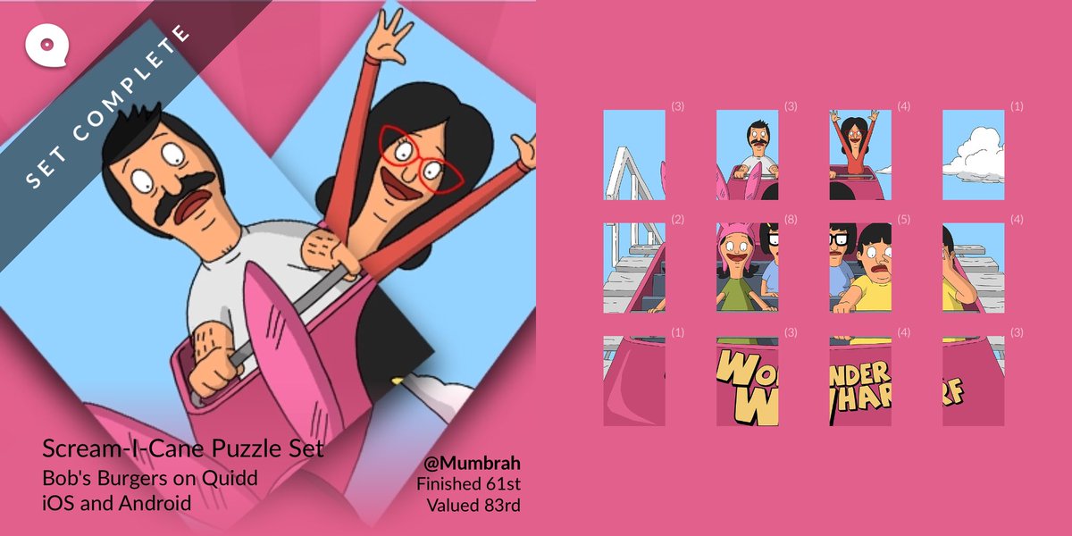 LenaPakis's tweet photo. "Scream-I-Cane Puzzle Set" #bobsburgers @Quidd https://t.co/n3ESlvXp3I @quidd #screamIcane https://t.co/7LwATDi53x