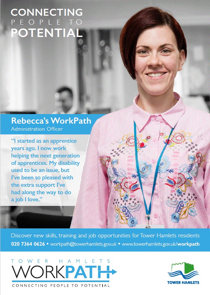 TowerHamletsNow's tweet image. The new council budget will provide affordable childcare, new apprenticeships and will provide new job opportunities for young people and adults through #workpath and #youngworkpath. £1.8m will help get young people into work.