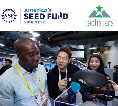CES's tweet photo. See what the future of technology looks like at Eureka Park, presented by @NSF and @techstars. #CES2018 https://t.co/NDxwYN8fTY https://t.co/rUDs8vCldc