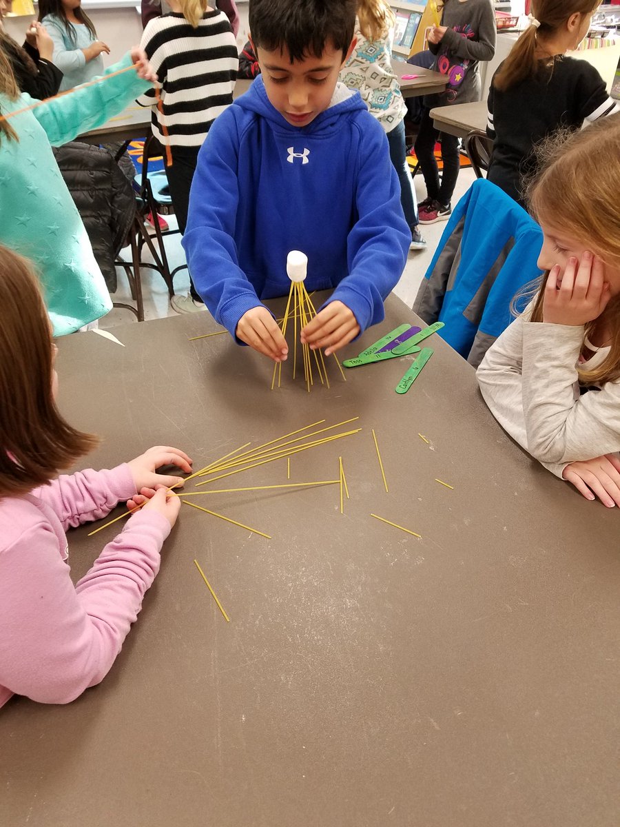 DawnEelman's tweet photo. Spaghetti Tower STEM challenge in second grade! #bravobburg https://t.co/LhbkxR84ok
