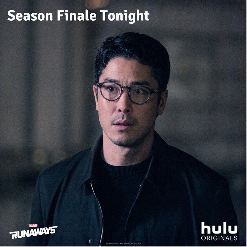 CESDTalent's tweet photo. Are you ready for the Season Finale of the @runaways TONIGHT at 9pm EST! Be there to see how it ENDS with #CESDTalent #JamesYaegashi on @hulu #MarvelsRunaways https://t.co/Erh7nZWpwI
