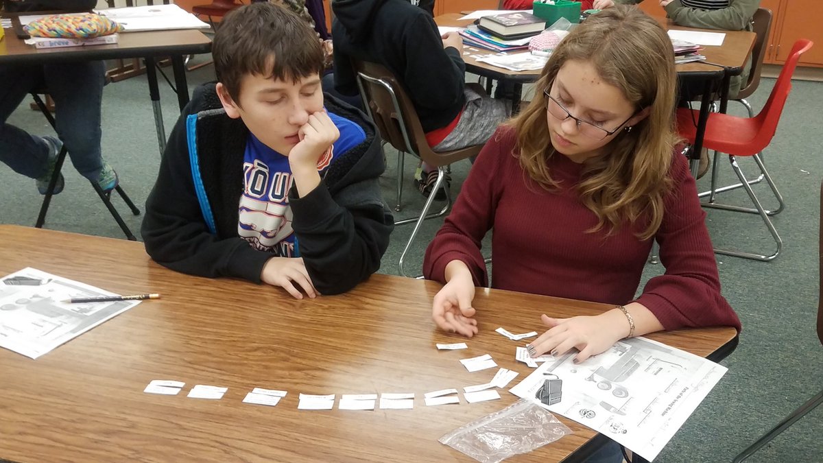 missgreene15's tweet photo. 7th graders working on learning the Parts of the Sewing Machine &amp; their functions with a little partner matching &amp; a few games of memory. #aurorahuskies #facsedu #SayYesToFCS https://t.co/v0WfC9kcLH