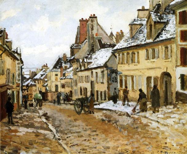 artpissarro's tweet photo. Pontoise, the Road to Gisors in Winter #fineart #impressionism https://t.co/D6qtZlttbt