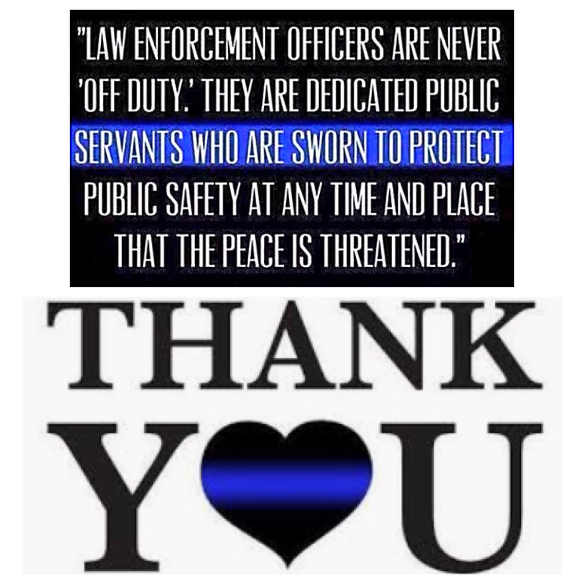 MFreemanvegas's tweet photo. Today is #NationalLawEnforcementAppreciationDay ~To my LEO Brothers&amp;Sisters near&amp;far, thankYOU 4 being there. #BackTheBlue #ThinBlueLine🖤💙🖤 https://t.co/nPShLq3GTg
