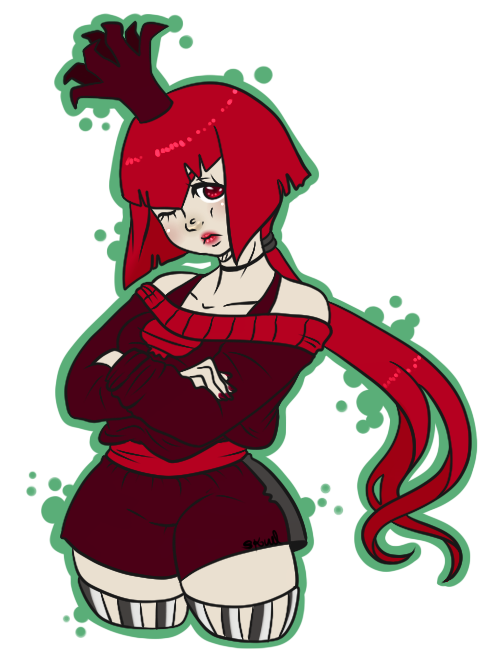 SkullyBooty's tweet photo. Pomegranate Chan - 2018 #FruitChans #PomegranateChan #gijinka https://t.co/udTFP3qiNq