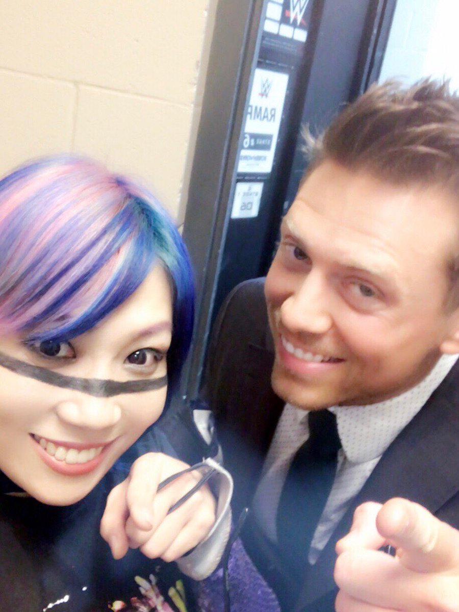 WWEAsuka's tweet image. Awesome 👏 
My best buddy @mikethemiz #WWEMMC #EmpressOfTomorrow #🤡 #WWE