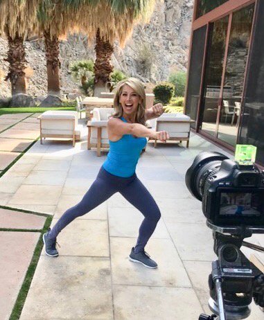 DeniseAustin's tweet photo. More behind the scenes of what we’re filming!! So excited about these new fitness videos for LifeFit 360! Arms, abs, legs and more! Sign up now to start my 10-Week Whole Body Plan and let’s get fitter together!! #teamdenise #deniseaustin #lifefit360 #healthyresolution https://t.co/y0HUD734Ud