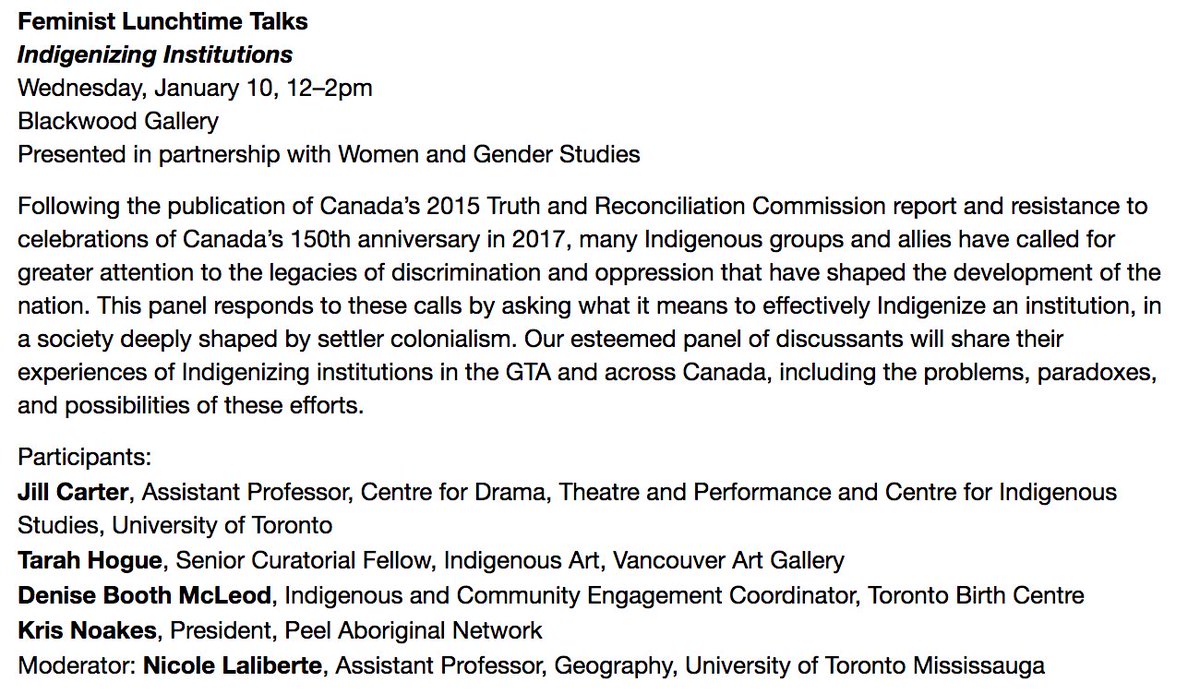 callresponseus's tweet image. Tomorrow don't forget that #callresponse has three events lined up at the @the_Blackwood - starting with the Feminist Lunchtime Talks from 12-2pm #ArtToronto #IndigenousArt #Feminism