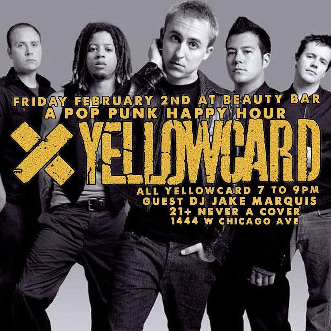 Next Emo Happy Hour is <a href="/Yellowcard/">Yellowcard</a> 2 hours straight YC 7-9pm February 2nd. 21+ FREE. deep cuts, acoustic, &amp; bsides. Event page:  facebook.com/events/3866580…
