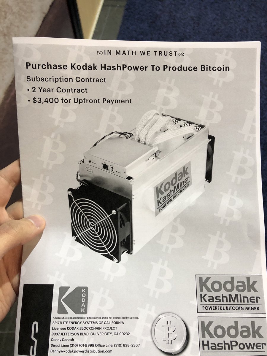 Chris Hoffman On Twitter Kodak Is Selling A Bitcoin Miner Where - 