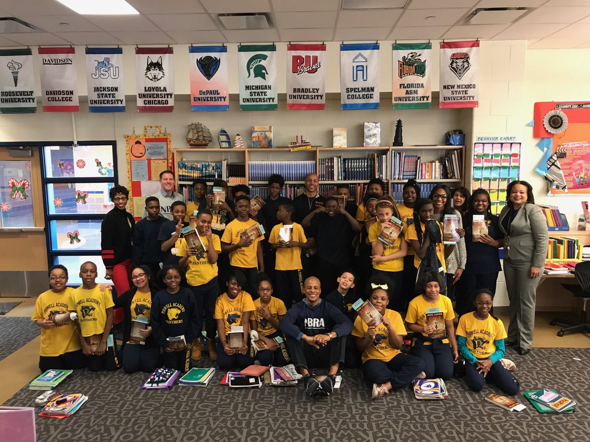 OfficialNBARefs's tweet photo. Thank you Adam Clayton Powell Jr. Elementary and Principal Barlow for taking a #TimeOutForReading with us yesterday in Chicago! 📚 @Scholastic @ChiPubSchools 

Referees: Brent Barnaky, CJ Washington and Marc Davis. https://t.co/EMmetbfzDC
