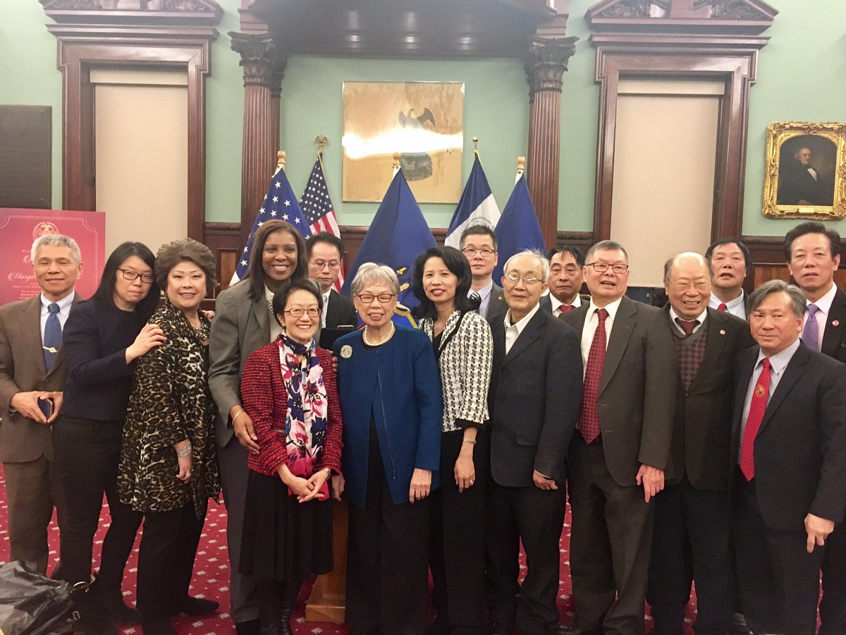 setochungster's tweet photo. “Isn’t it wonderful how this swearing in of an Asian American woman is emceed by a Latina former council member, remarks given by a Black woman in a house presided over by a gay white man.” @NYCPA at the swearing in of Councilmember @CM_MargaretChin @NYCSpeakerCoJo @galeabrewer https://t.co/mfo0KBZyyF