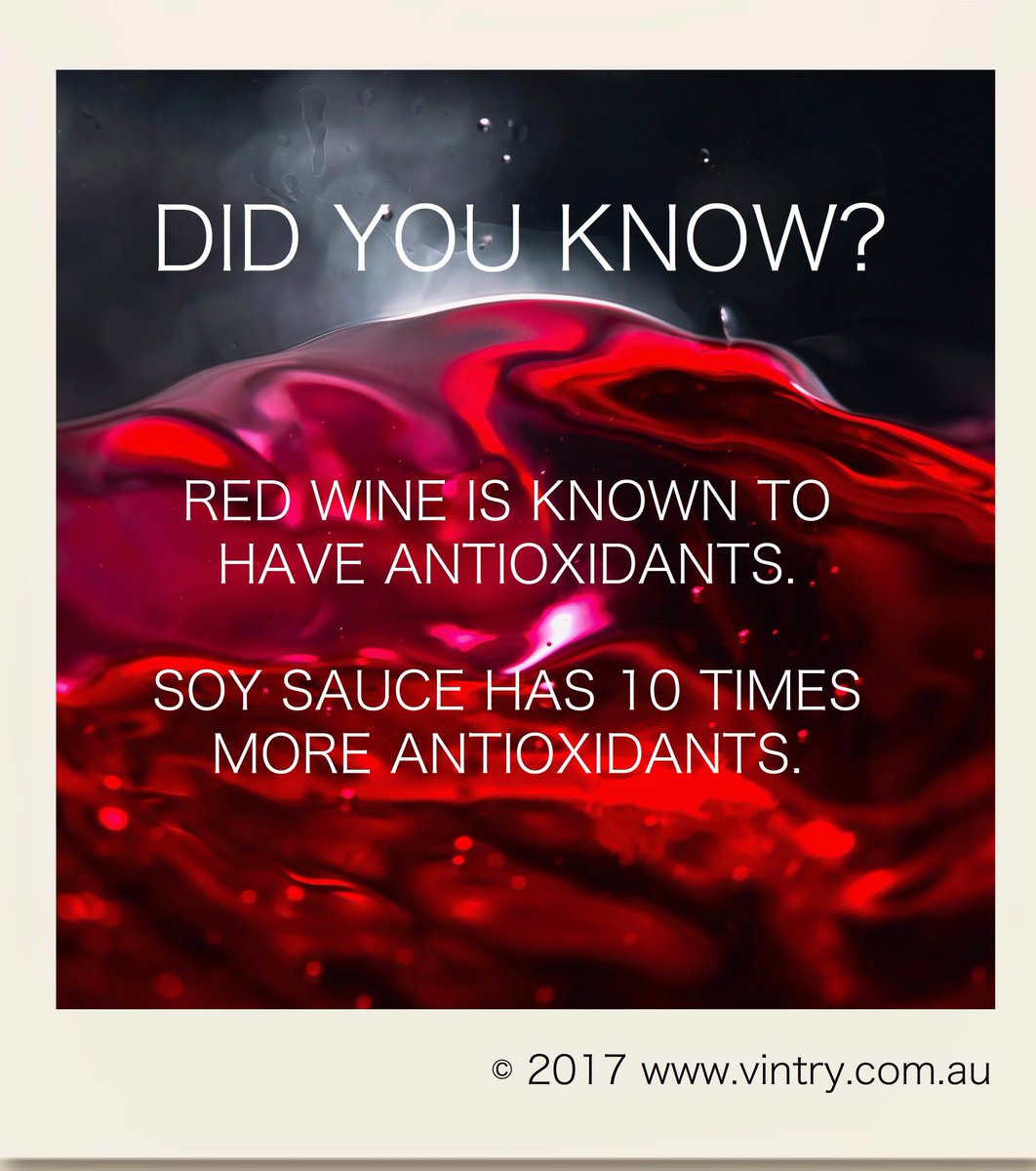 Short_Breaks's tweet photo. It's a fact. But I drink more red wine than I do soy sauce! #antioxidants #redwine #soysauce #wine #cookingwithwine https://t.co/E179sKPxAa https://t.co/9h0azDQJha