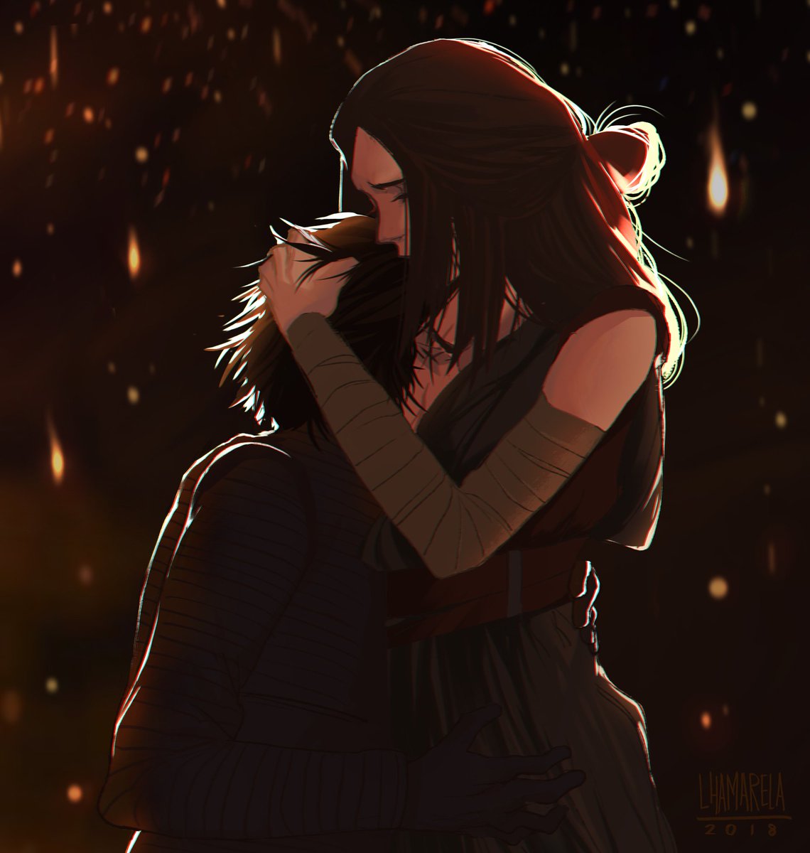 I had to draw them together <3
#reylo #StarWars #StarWarsTheLasJedi #KyloRen #KyloRey #AdamDriver #DaisyRidley