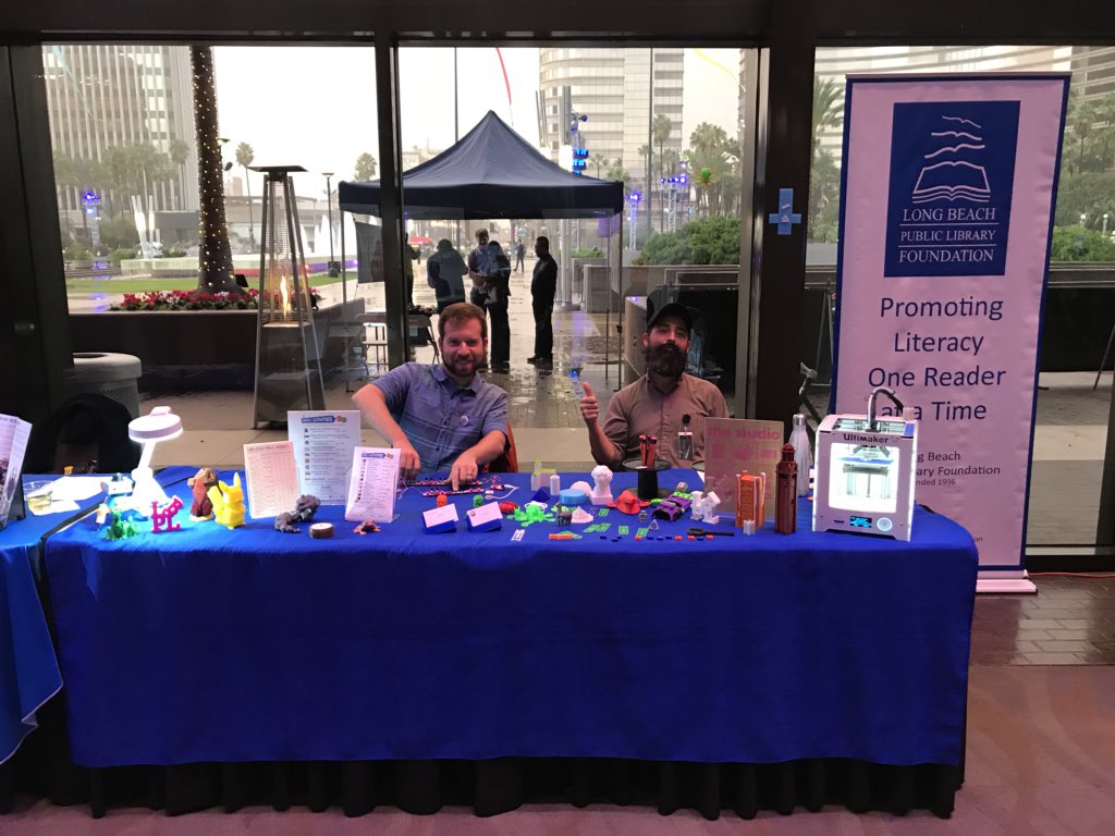 DJZibaZ's tweet photo. Thank you Mayor .@RobertGarciaLB for supporting our public library system! #stateofthecity #golongbeach #lbplstudio #makerspace #3dprinting #lbcitylibrary #lbpl https://t.co/mFLrtKsRbM
