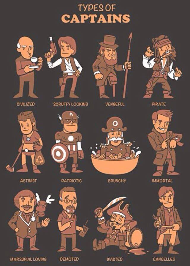 movienonsense's tweet image. Types Of Captains