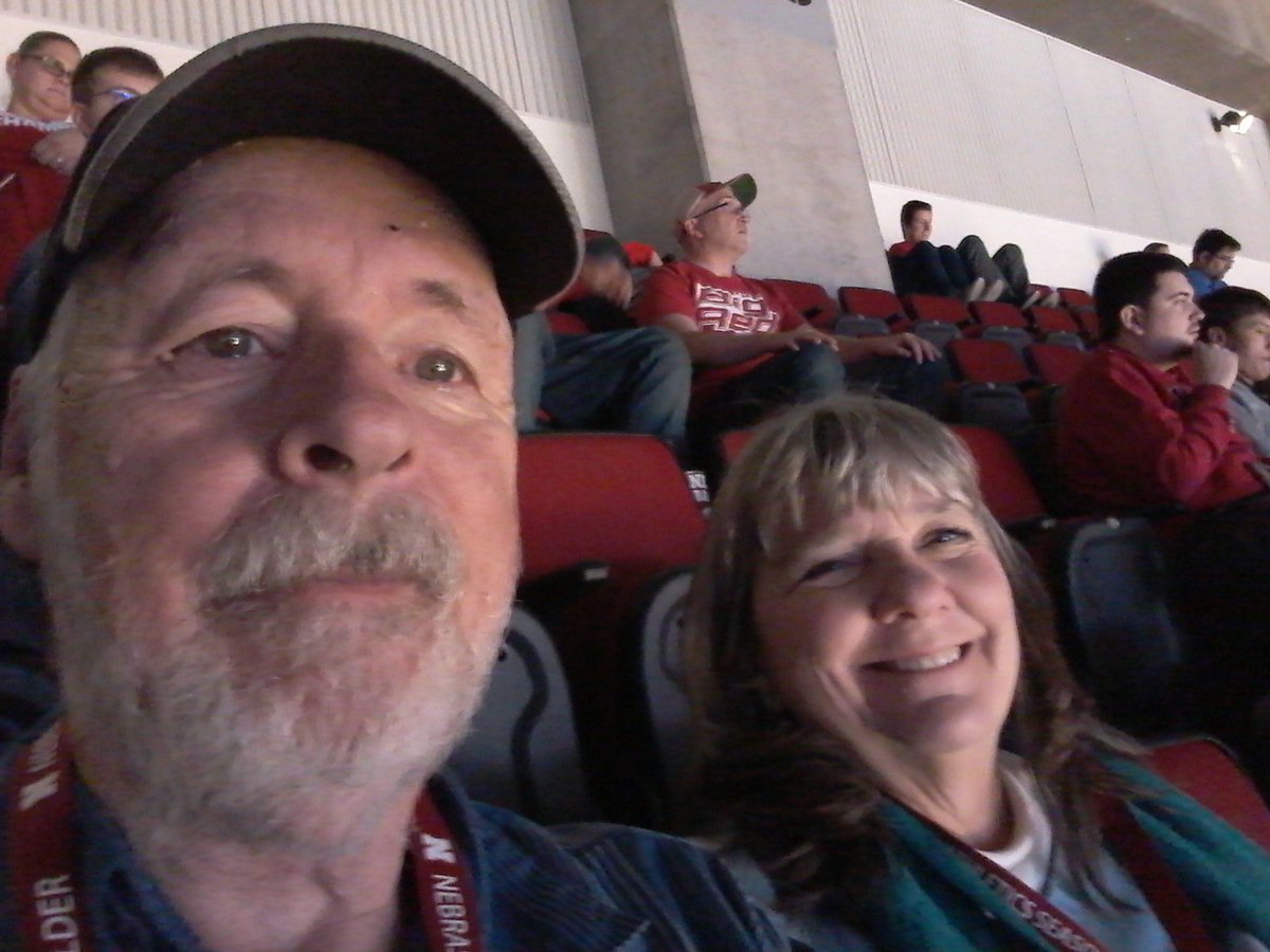 #huskers First basketball game together, go huskers. Love your kids