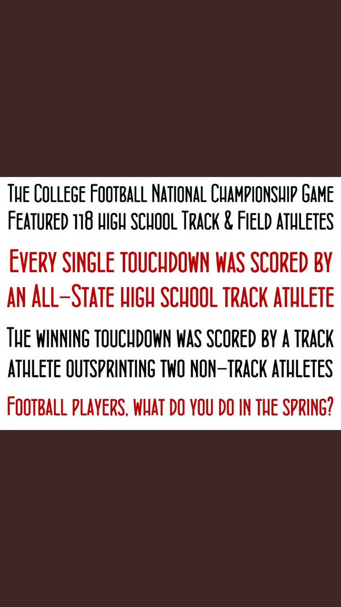 MattArgotsinger's tweet photo. All of these facts yet kids tell me they are going to lift all spring to get ready for football. https://t.co/uTgCdLadfC