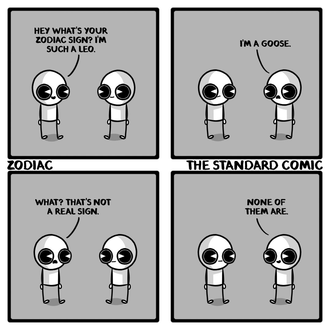 standardcomic's tweet photo. Zodiac. #comic #comics #comicartist #webcomic #webcomics #webtoon #meme #funny https://t.co/qae0lSHvSV