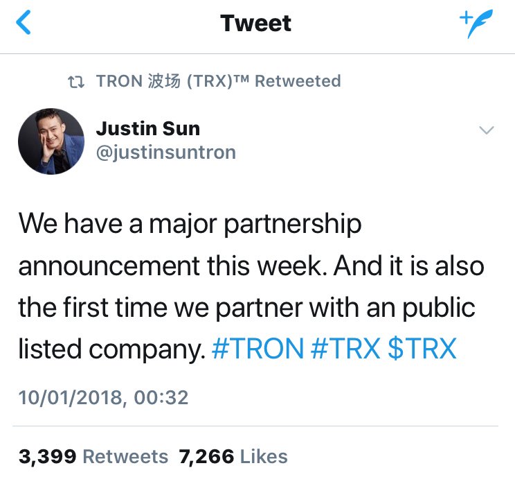UKCryptoDude's tweet photo. #TRON has confirmed its partnership with #Baofeng and #DirectUpload.net
BOTH AWESOME COMPANIES
The NASDAQ listed company hasn’t even been announced yet. That could be anytime this week. #TRX Is going to ROCKET! https://t.co/nrqQkVtOHl