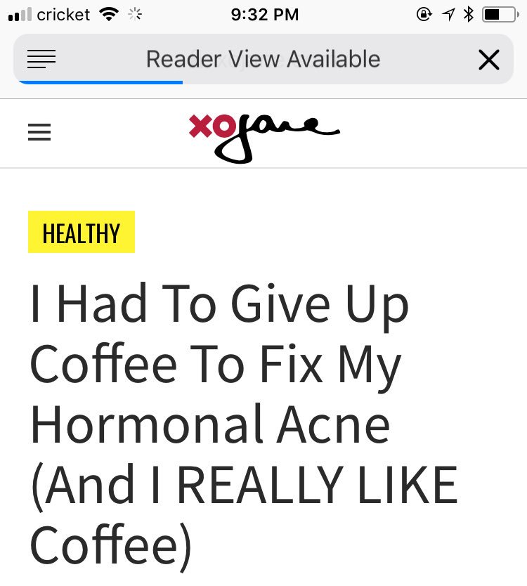 kdetwile's tweet photo. @blackwolf330 It was intended to be about coffee causing acne...but a day we learn something new is a good day! https://t.co/OTKdPg9txN