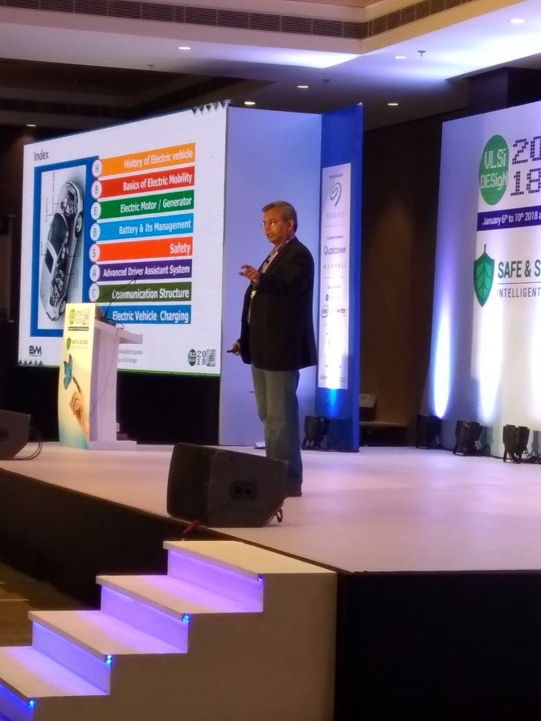 esvlsid's tweet photo. Mr. #NiccoShaleenBhabu, #EVMotors on the introductory tutorial to electric vehicles.
#VLSID #VLSID2018 #EmbeddedSystems https://t.co/1kpUUIbQID