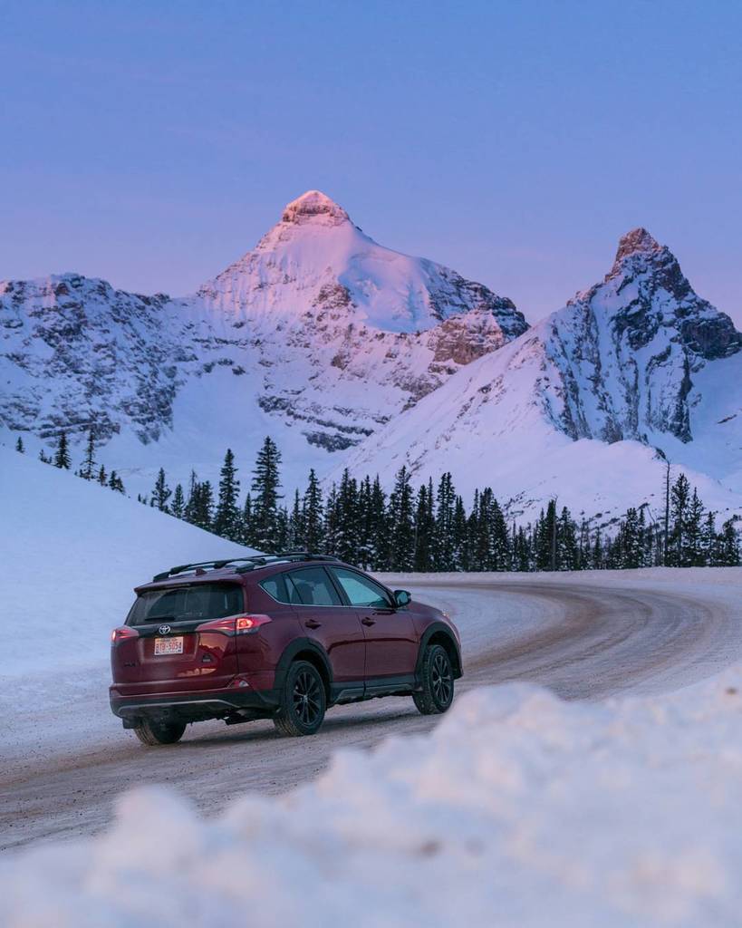 PhotoJBartlett's tweet photo. After ski touring at Hilda Peak, along the Icefields Parkway, we piled all our gear inside the @ToyotaCanada #RAV4Trail and headed home. On road trips I always carry a ton of gear. In this case, we had camping gear, ski equipment and my camera kit. The #… https://t.co/ErJ2u0wqvG https://t.co/Lt7ZUgcYat