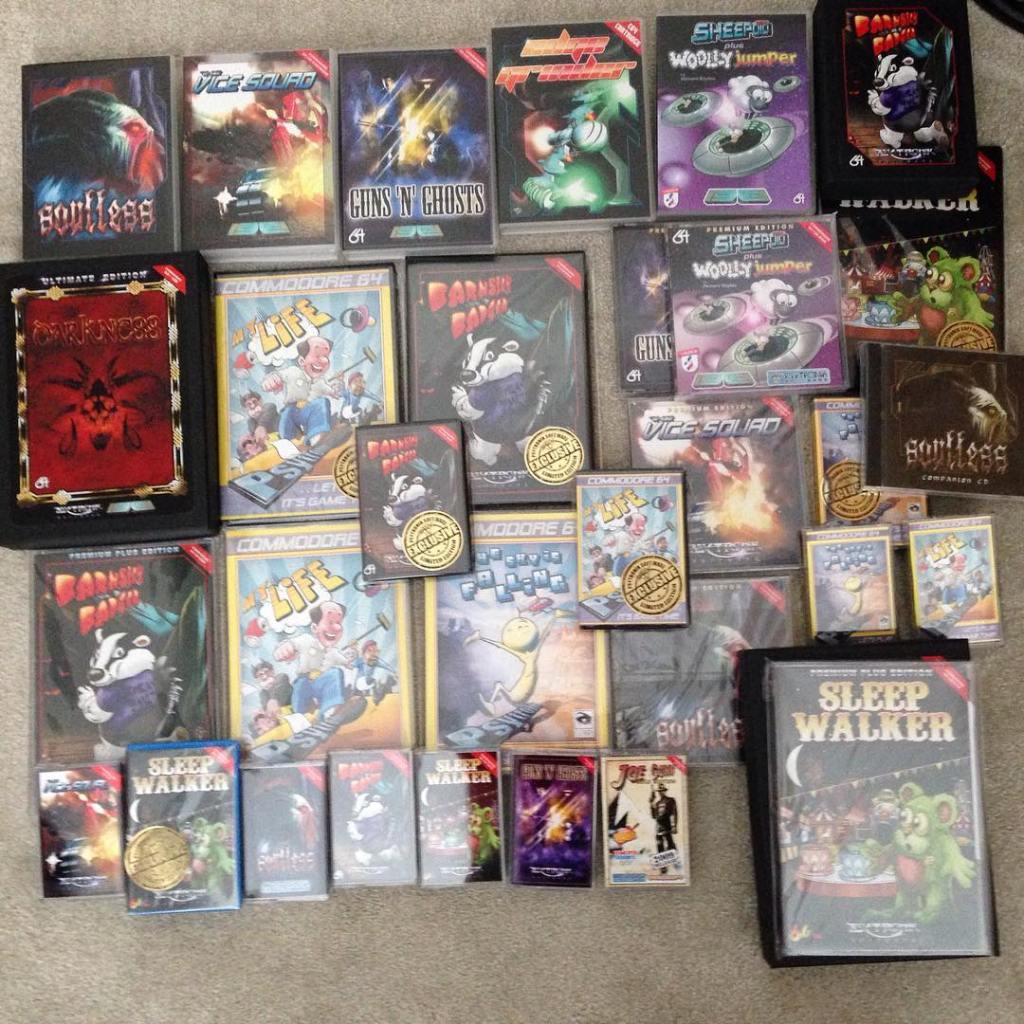 retrotechinfo's tweet photo. Some of our c64 titles. #retrogaming #retrogames #retro #c64games #c64 #commodor… https://t.co/PH6Tt6KvMg https://t.co/hrLMNw4Xpx